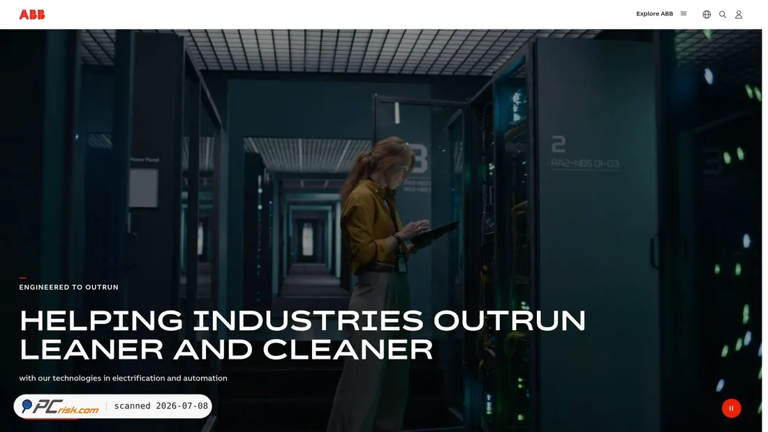 Screenshot of abb.com