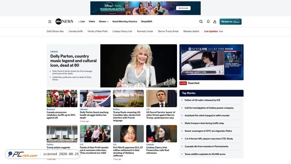 Captura de ecrã de abcnews.go.com