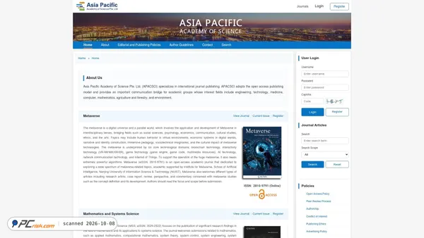 Captura de ecrã de aber.apacsci.com