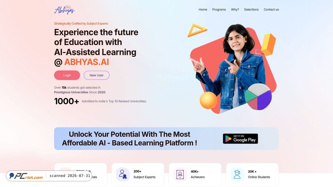 Screenshot of abhyas.ai