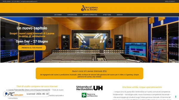 accademiadelsuono.it screenshot