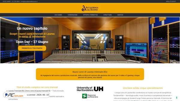 accademiadelsuono.it screenshot
