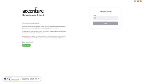 accenturesupplierportal.com.br screenshot