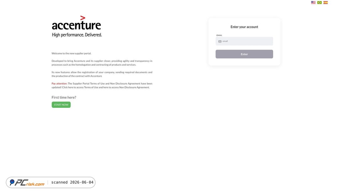 Screenshot of accenturesupplierportal.com.br