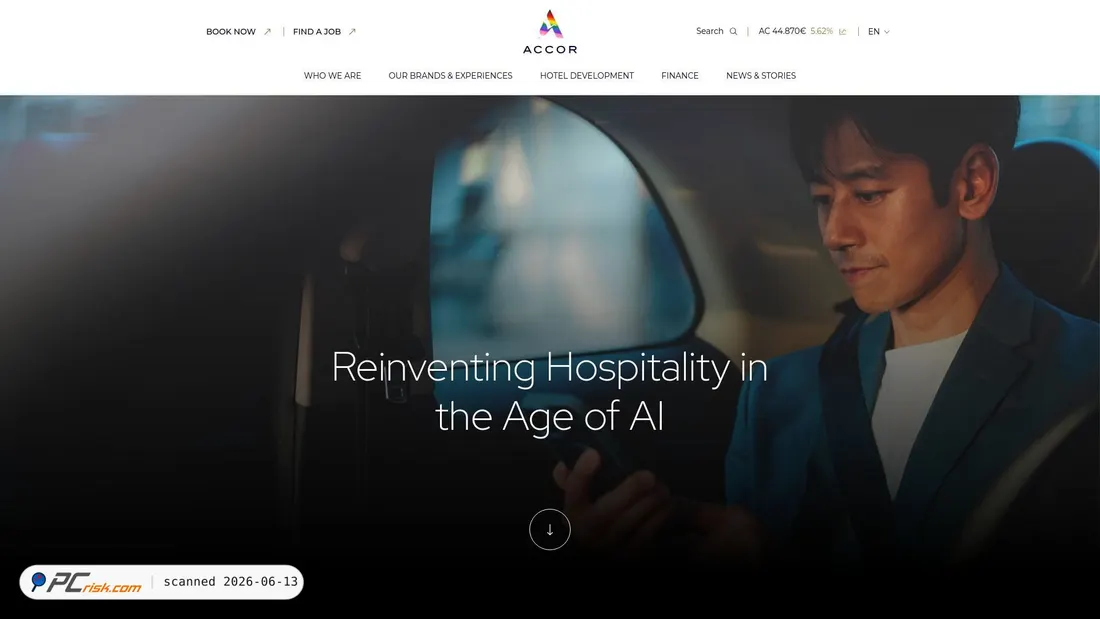 Screenshot di accor.com