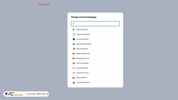 Captura de ecrã de account.yougov.com
