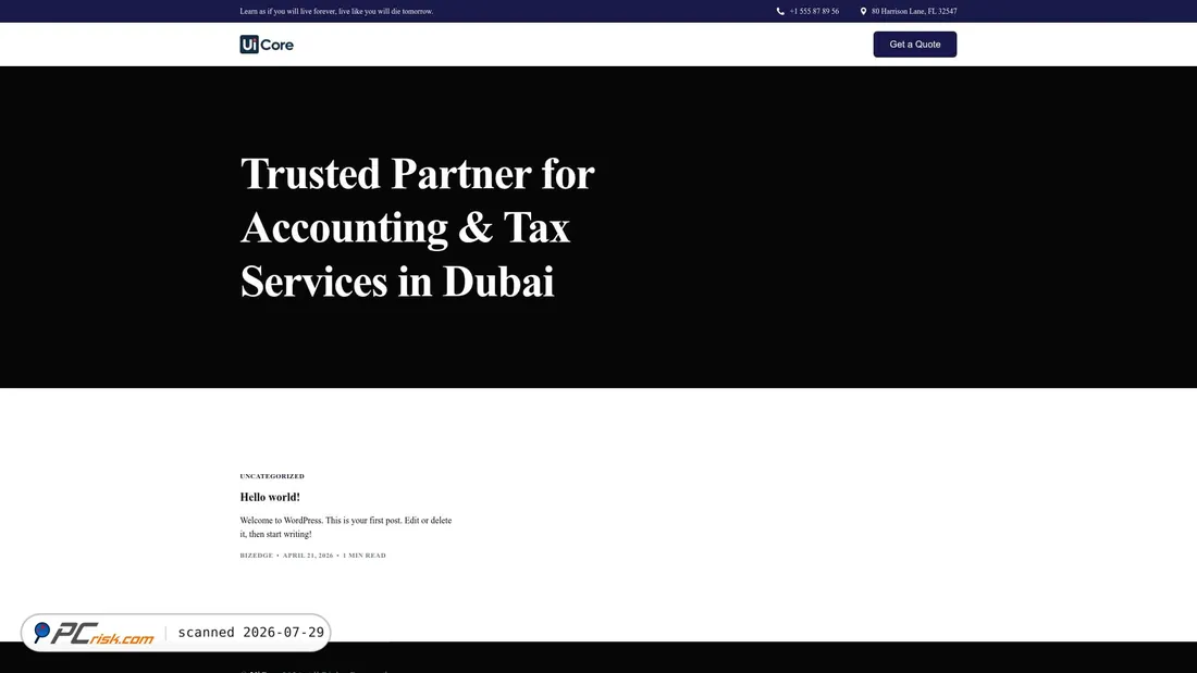Screenshot of accounting.bizedgecsp.com