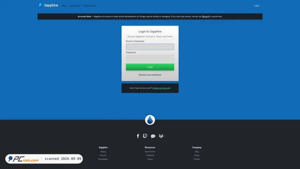 accounts.sapphire.moe Screenshot
