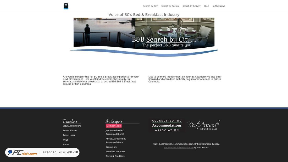 Screenshot of accreditedaccommodations.ca