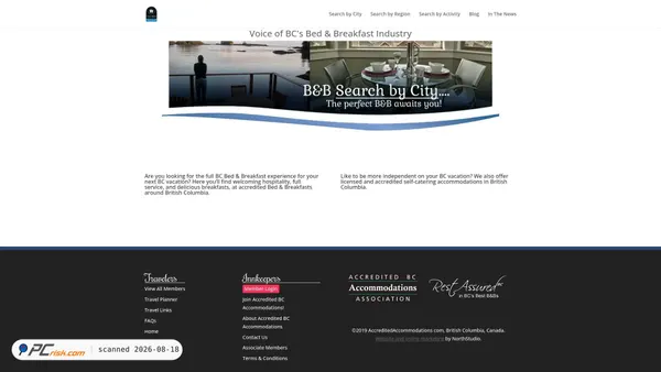 accreditedaccommodations.ca screenshot