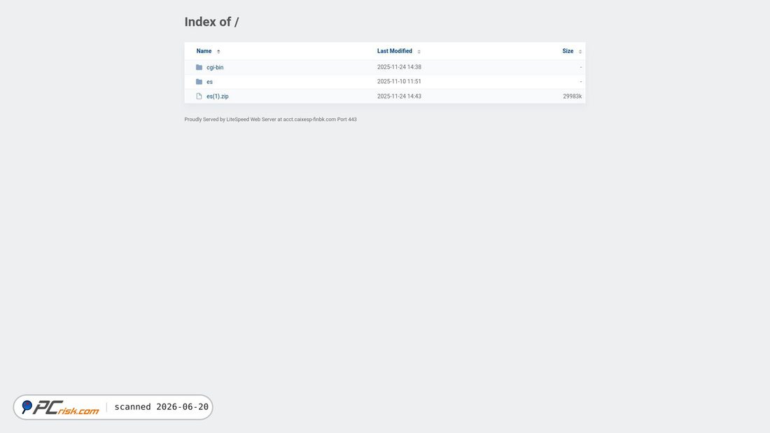 Screenshot of acct.caixesp-finbk.com