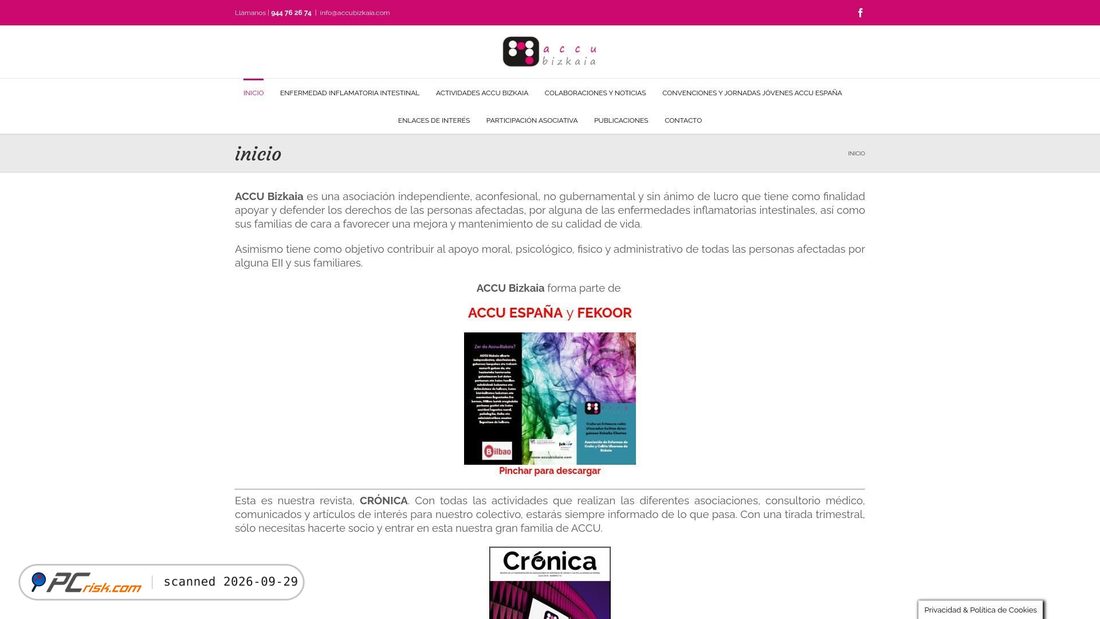 Captura de ecrã de accubizkaia.com