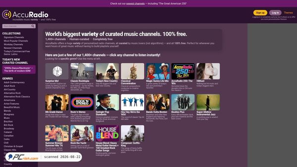 Screenshot di accuradio.com