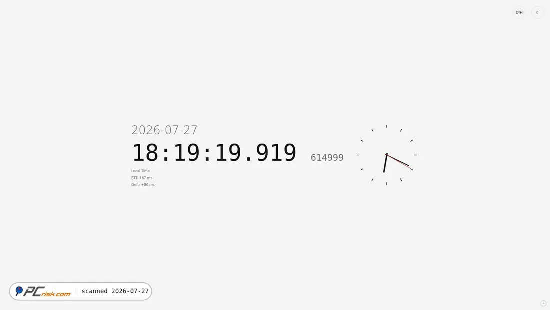 Screenshot of accurateclock.pages.dev