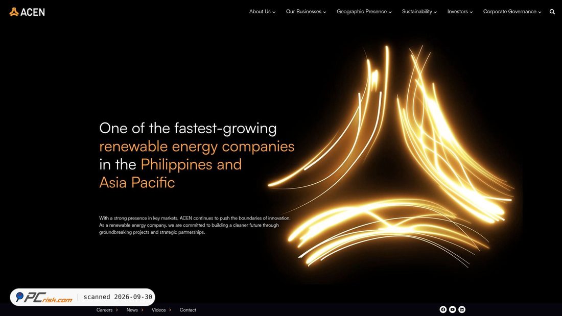 Captura de ecrã de acenrenewables.com