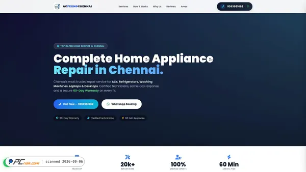 Captura de acfixingchennai.com