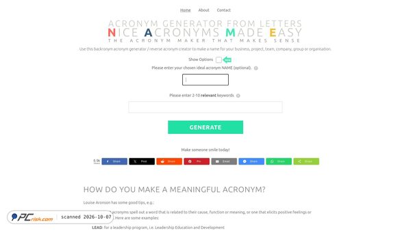 Captura de acronymgenerator.net