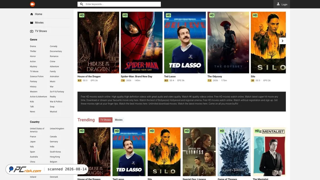 Screenshot of actvid.art
