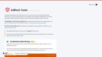 Captura de ecrã de adblock-tester.com
