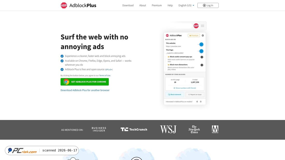 Screenshot von adblockplus.org