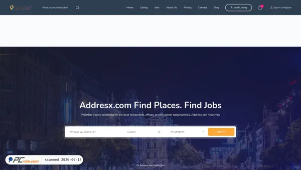 addresx.com screenshot