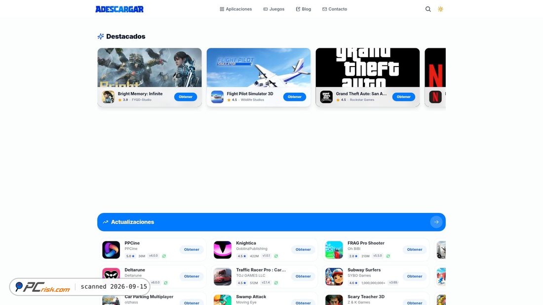 Screenshot of adescargar.net