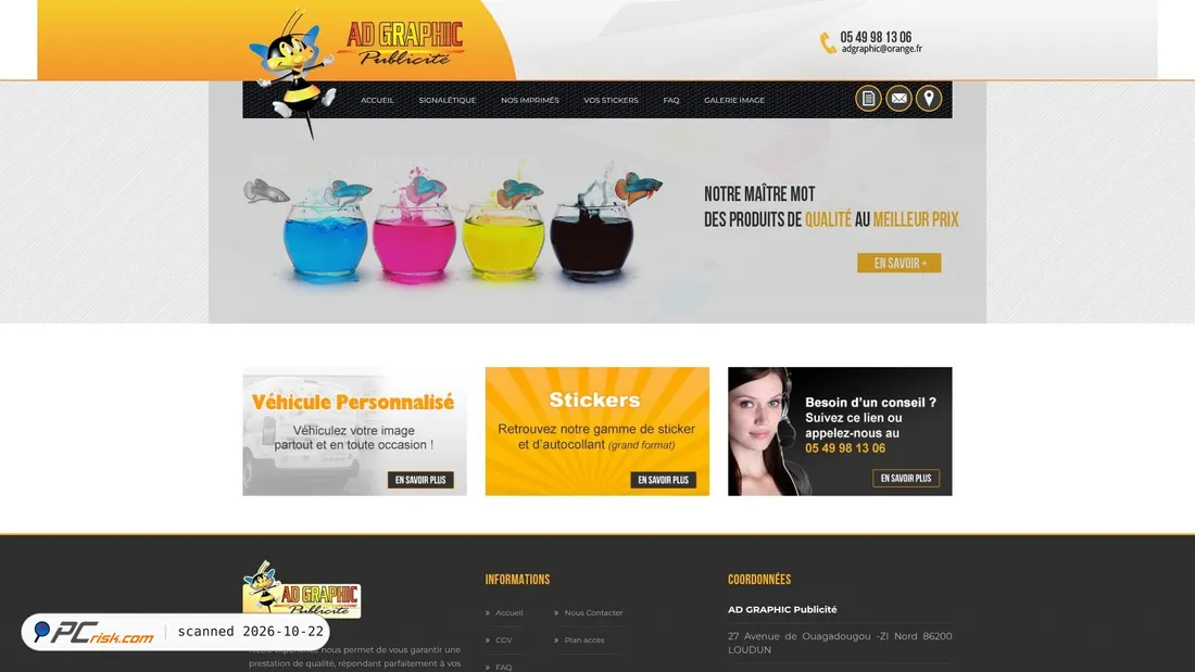 Screenshot van adgraphic.fr