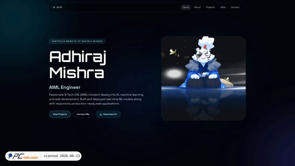 adhirajmishra.vercel.app screenshot
