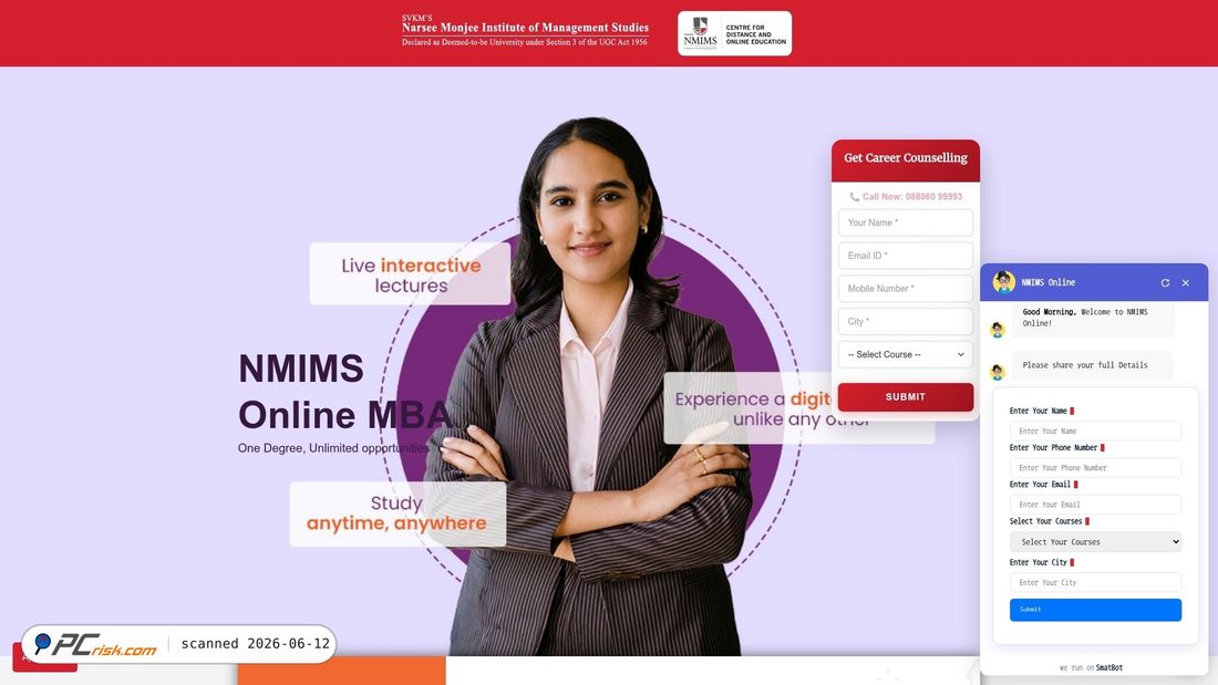 Screenshot of admissions.igniteonline.in