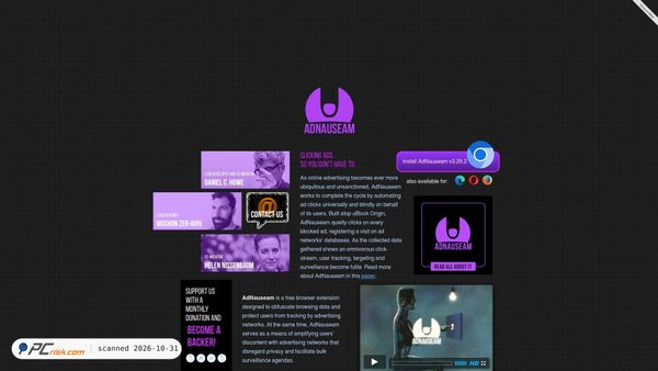 Captura de ecrã de adnauseam.io