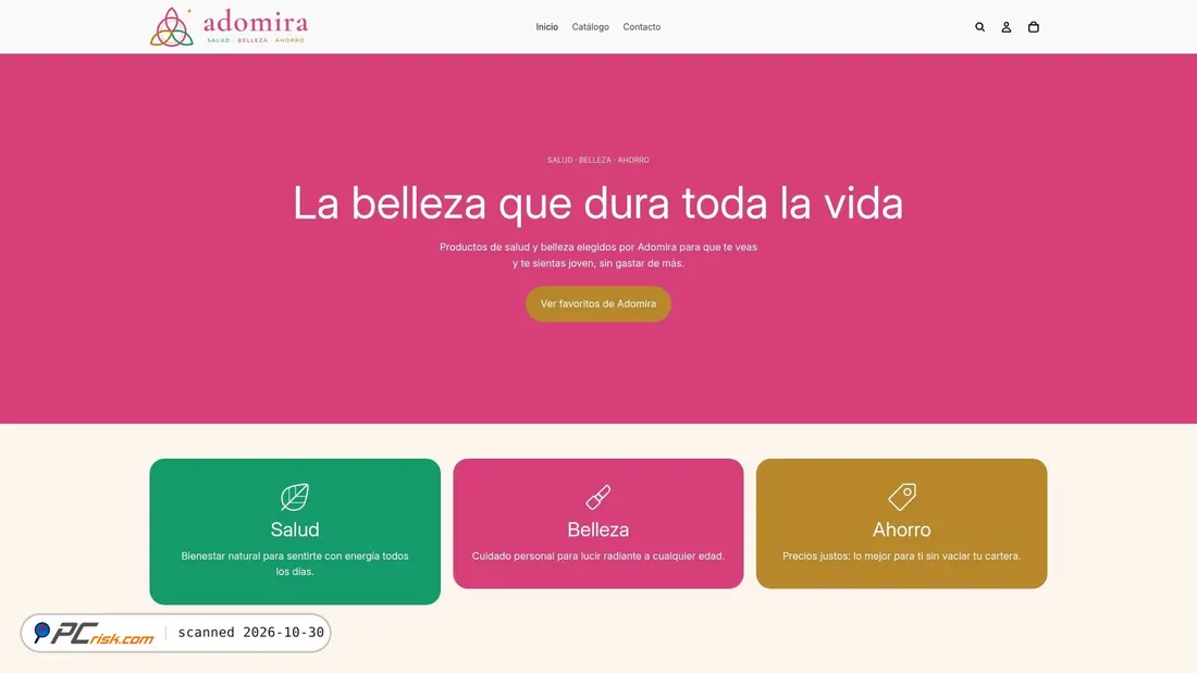 Screenshot von adomira.com