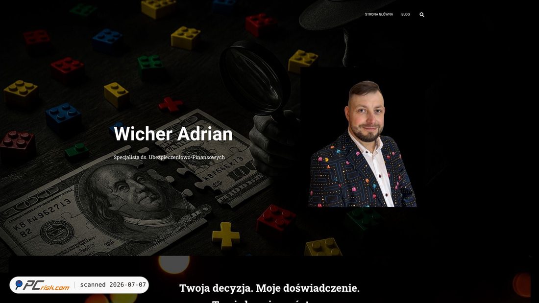 Screenshot of adrian-wicher.pl