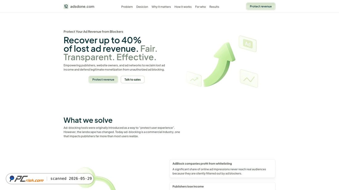 Screenshot of adsdone.com