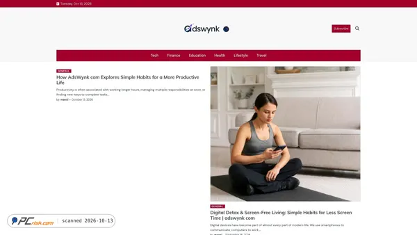 Captura de ecrã de adswynk.com
