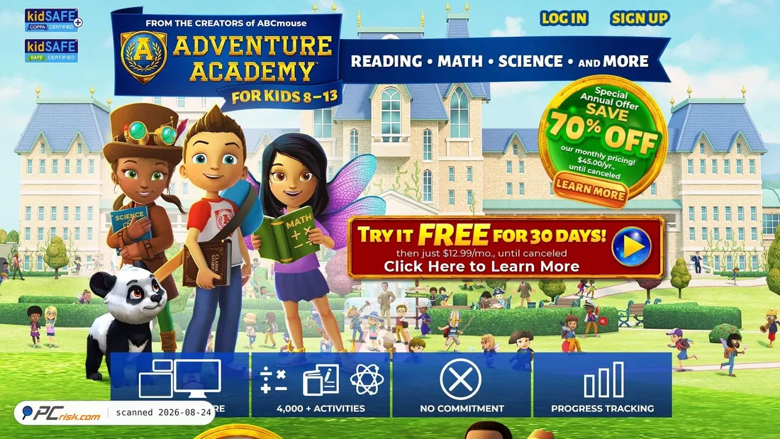Screenshot of adventureacademy.com