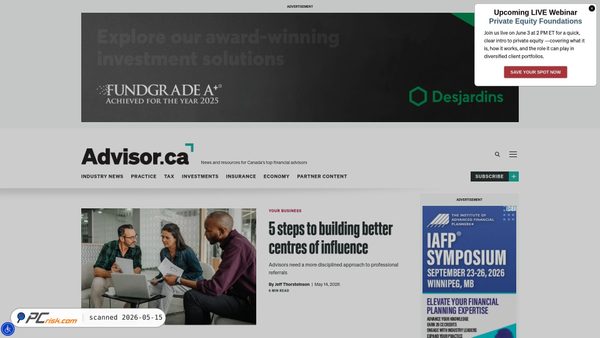 advisor.ca screenshot