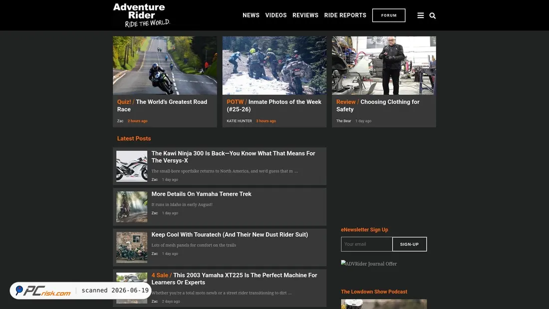 Screenshot di advrider.com