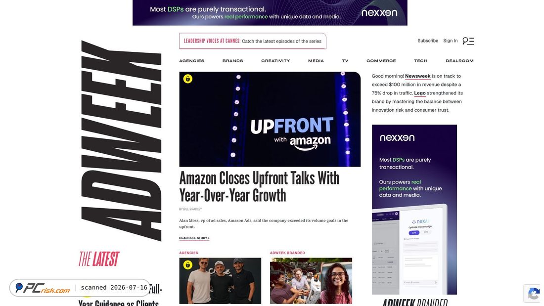 Screenshot of adweek.com