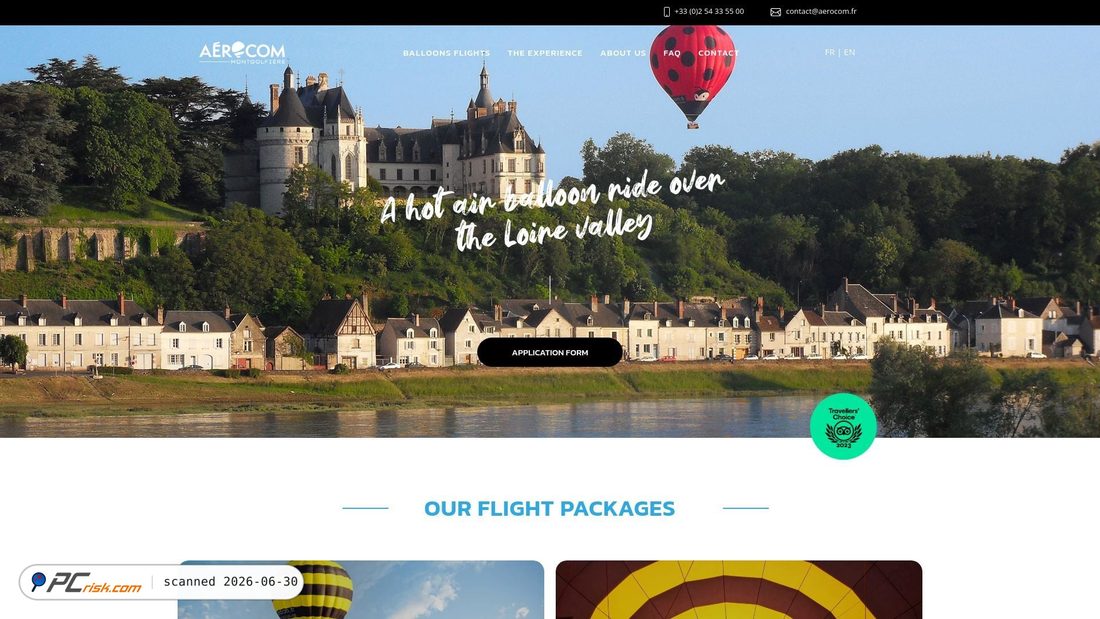 Screenshot of aerocom.fr