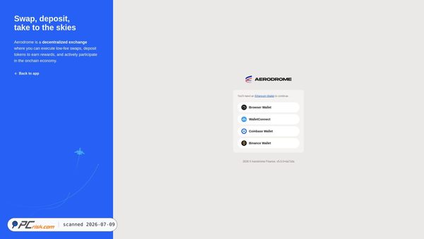 aerodrome-dapp-router-v48.netlify.app screenshot