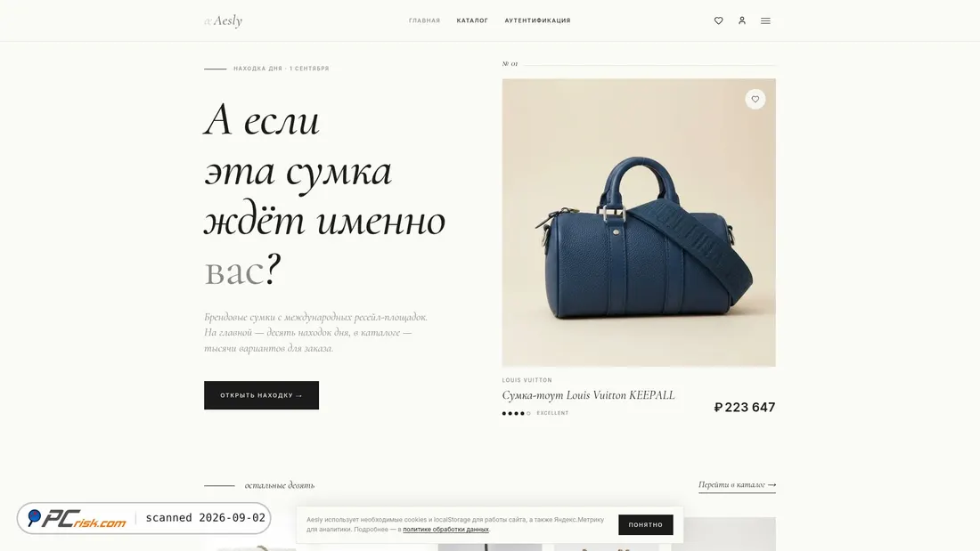 Screenshot of aesly.ru