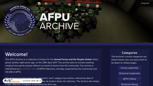 afpuarchive.org Screenshot