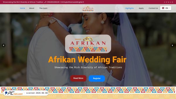 afrikanweddingfair.fi screenshot