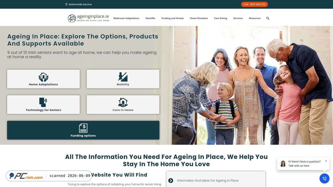 Screenshot of ageinginplace.ie