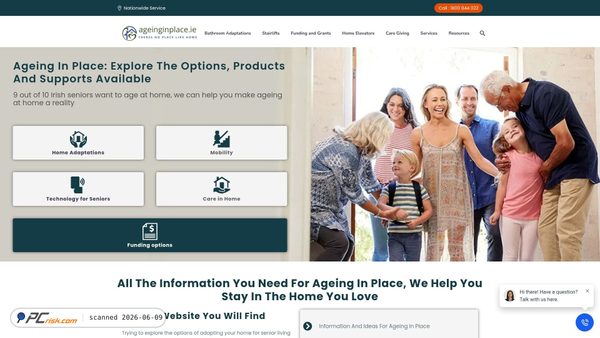 ageinginplace.ie screenshot