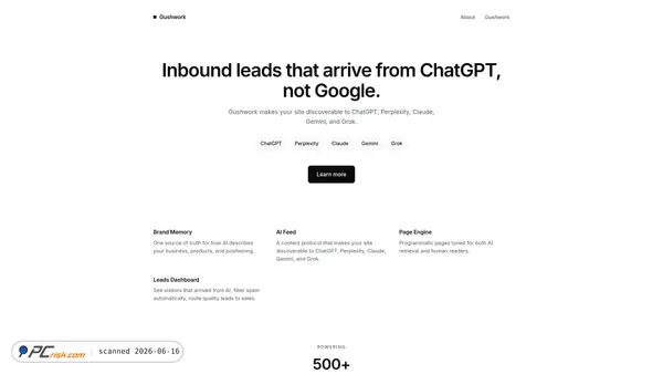 agent-gush-ai.com screenshot