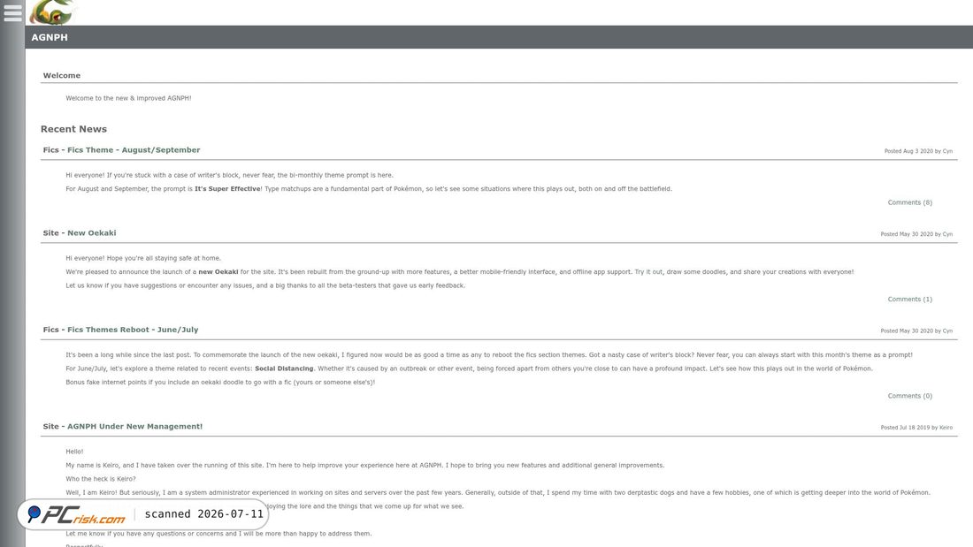 Screenshot of agn.ph
