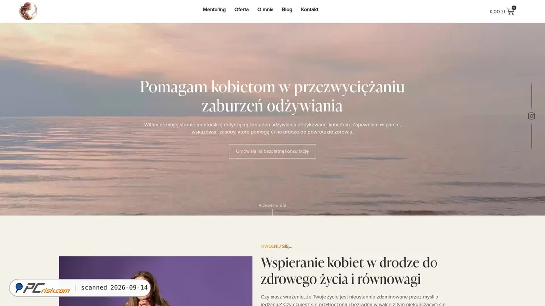 Captura de pantalla de agnieszkajanczak.pl