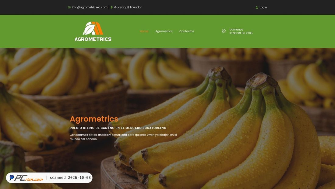 Captura de ecrã de agrometricsec.com