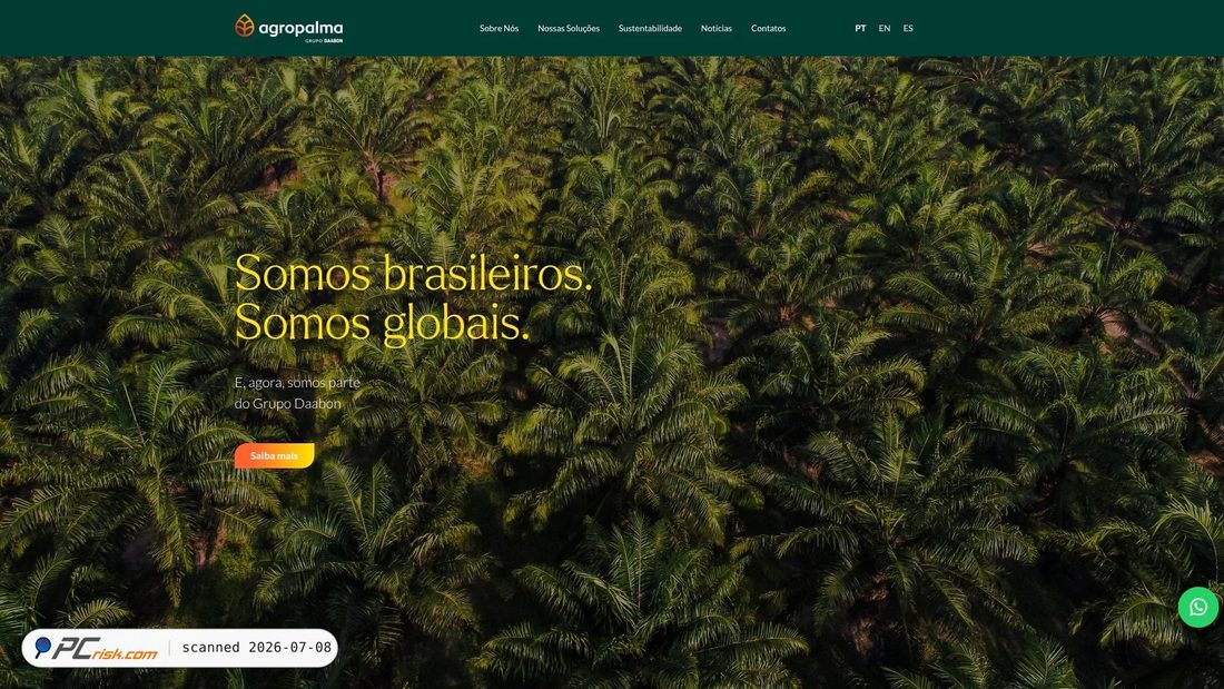 Screenshot of agropalma.com.br